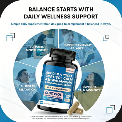 All-in-1 Calm Magnesium Capsules – Stress Relief, Cortisol Balance & Sleep Support