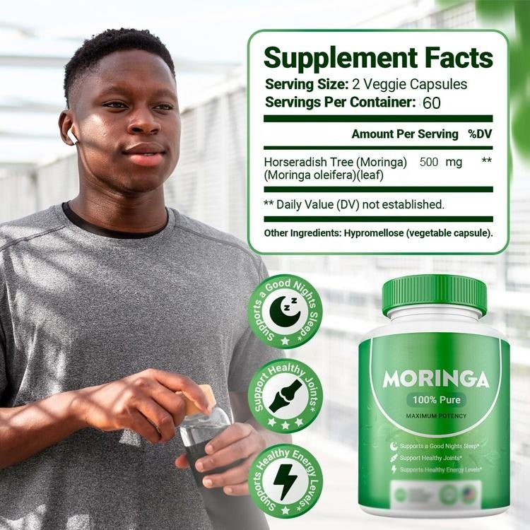 Moringa Capsules – Natural Energy, Immunity & Libido Support