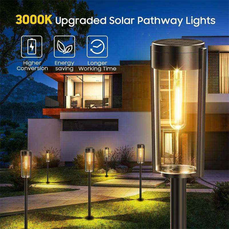 Solar Lawn Lights – Warm White Outdoor Garden & Pathway Lighting