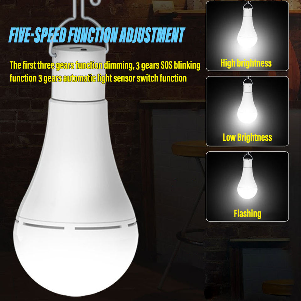 Portable Rechargeable LED Light Bulb – Bright Outdoor Lighting