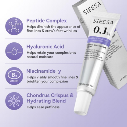 Vegan Retinol Eye Cream – Eye Repair Cream for Smooth & Refreshed Eyes