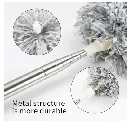 Telescopic Electrostatic Feather Duster – Extendable Dust Cleaning Tool
