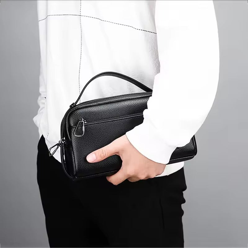 Elegant Men’s Handbag in Genuine Leather – Timeless Style & Daily Function