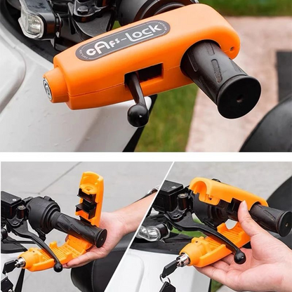 Electric Bike & Motorcycle Handlebar Lock – Anti-Theft Grip Lock with Horn Cap Design
