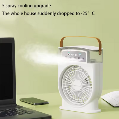 Portable Electric Ultrasonic Air Humidifier Cooler Fan – USB Rechargeable Mini Air Cooler