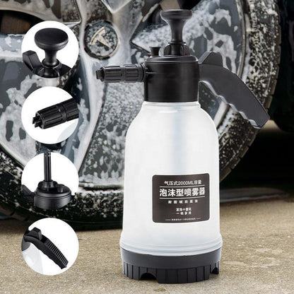 2L Hand Pump Foam Sprayer — Multi-Nozzle Cleaning Tool