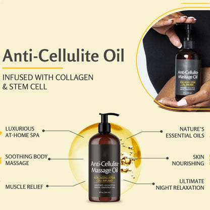 Anti Cellulite Massage Oil – Collagen Infused Moisturizing Body Oil