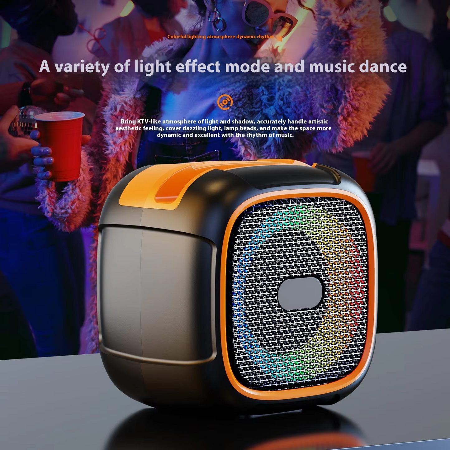 Mini Bluetooth Portable Speaker – RGB LED Wireless Music Speaker