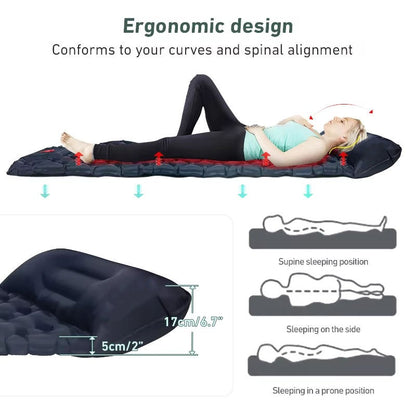 Ultralight Inflatable Camping Sleeping Pad – Travel Air Mattress