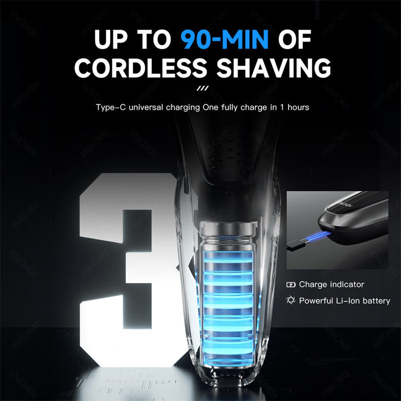 Men’s Portable Electric Rotary Shaver – Triple Blade Face Grooming System
