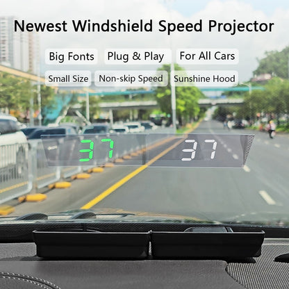 Windshield HUD Speedometer – Drive Safer with Real-Time Display