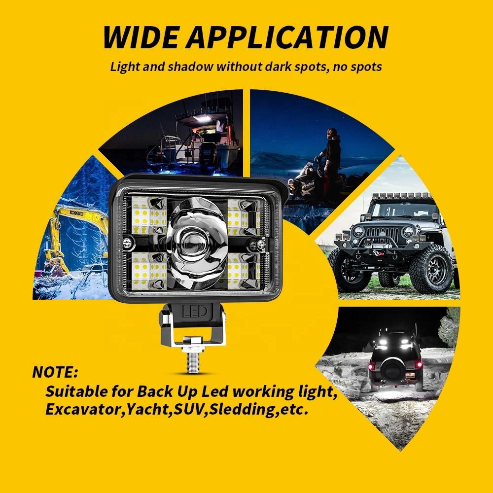 DXZ 3-Inch Laser LED Driving Light – Dual Color White & Yellow Work Light