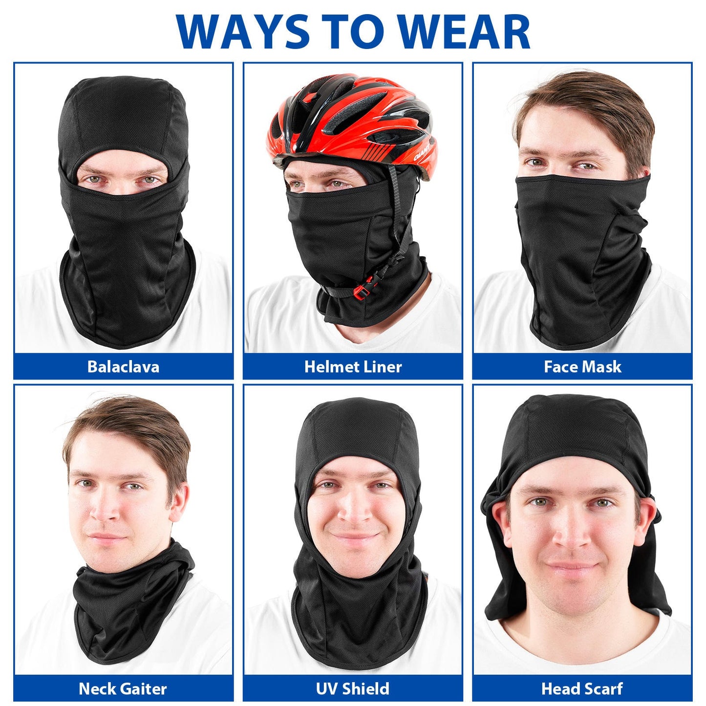 Breathable Multi-Functional Balaclava Mask – Sweat-Absorbent