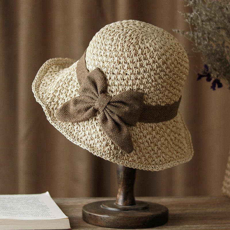 Elegant Straw Sun Hat – Chic Summer Style with Bow