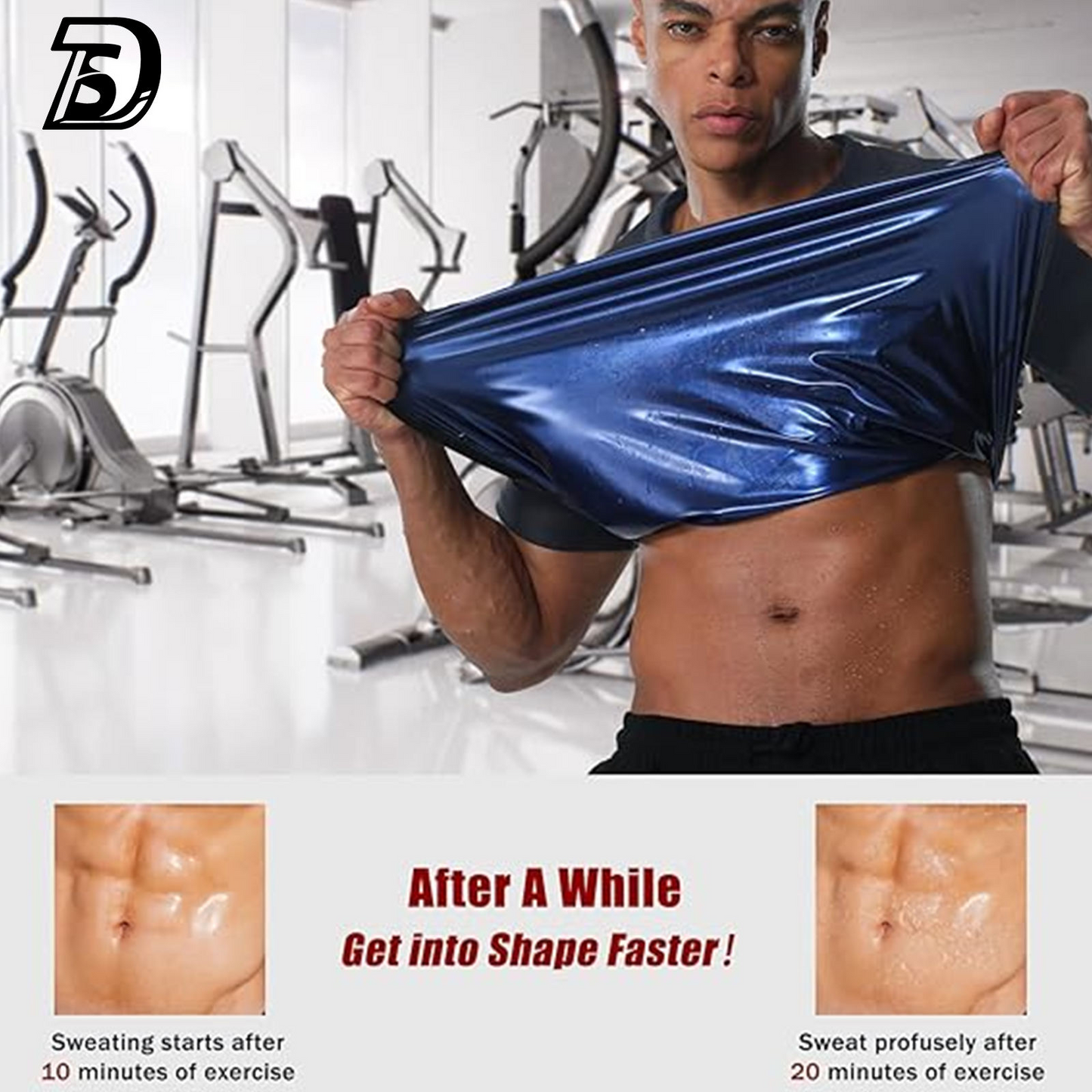 Men’s Sauna Sweat Compression Shirt – Fitness & Body Training Wear