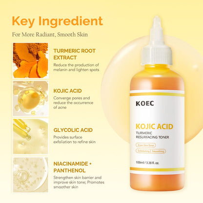 KOEC Kojic Acid & Turmeric Toner – Brighten & Refresh Your Skin!