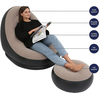 Lazy BeanBag Sofa Cover (No Filler) — Relax in Comfort
