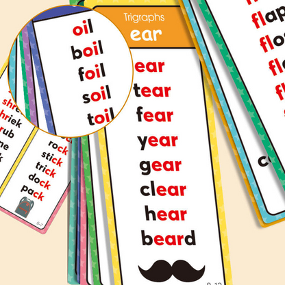 Phonics Flashcards Set – Fun Learning with 900+ Rhyming Words
