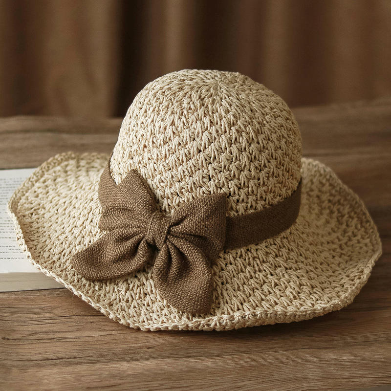Elegant Straw Sun Hat – Chic Summer Style with Bow