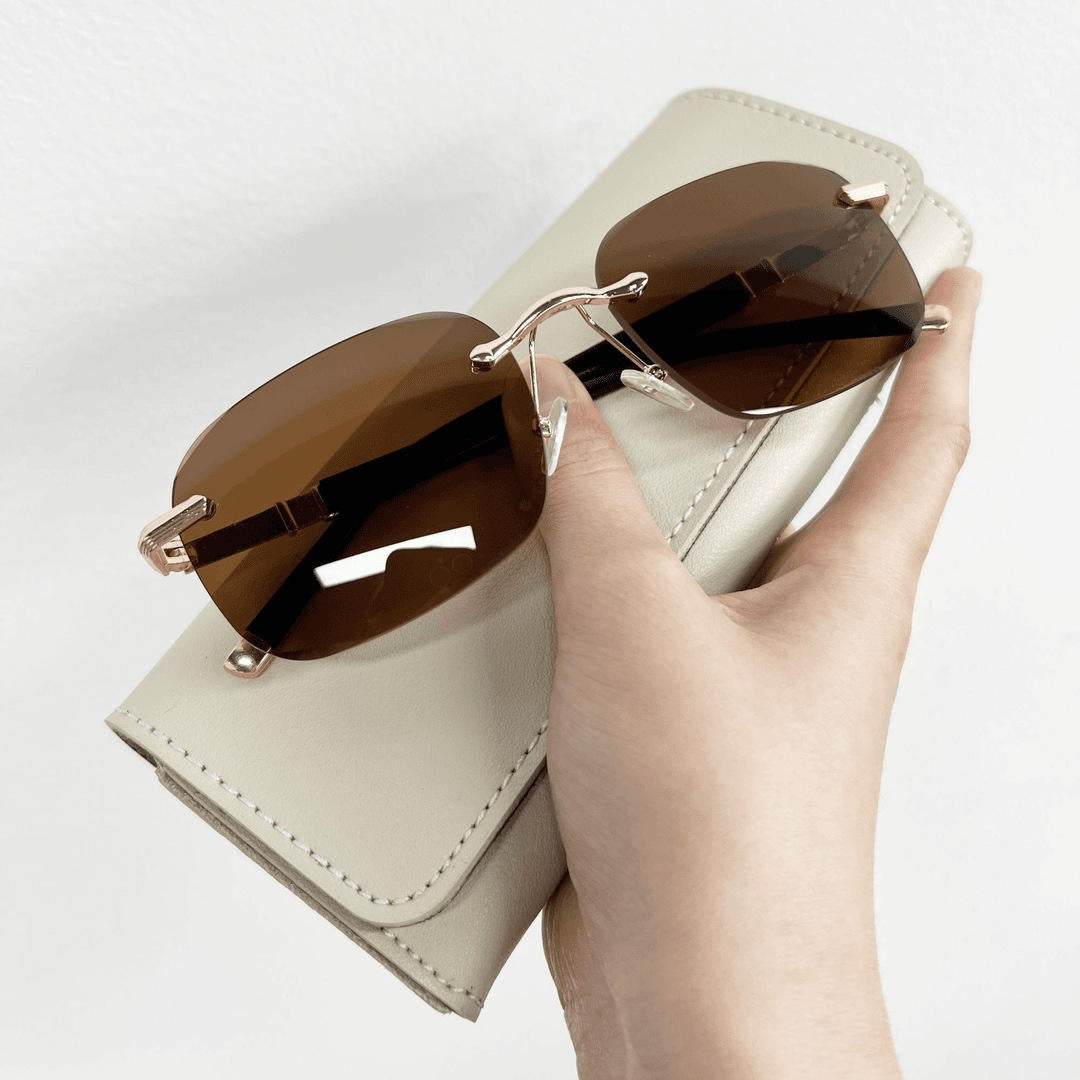 Rimless HD Sunglasses – Stylish Protection & Clear Vision