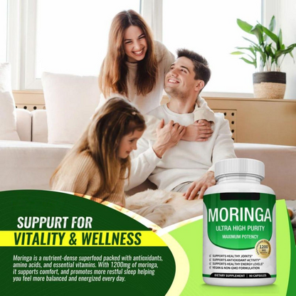Moringa Leaf Capsules Natural Herbal Supplement
