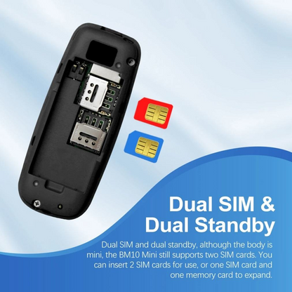 Mini Pocket Phone – Ultra Compact Dual SIM Mobile with Bluetooth & Physical Keyboard