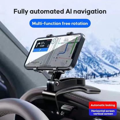 Universal 360° Rotating Car Phone Holder – Dashboard & Rearview Mount