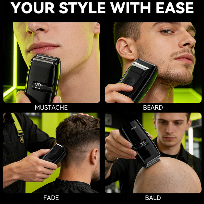 Mini Electric Foil Shaver – Rechargeable Portable Beard Trimmer for Men