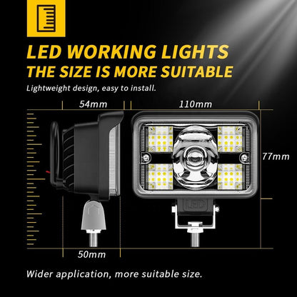 DXZ 3-Inch Laser LED Driving Light – Dual Color White & Yellow Work Light