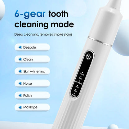 Ultrasonic Tooth Scaler & Electric Toothbrush – 6 Modes with DuPont Brush Head