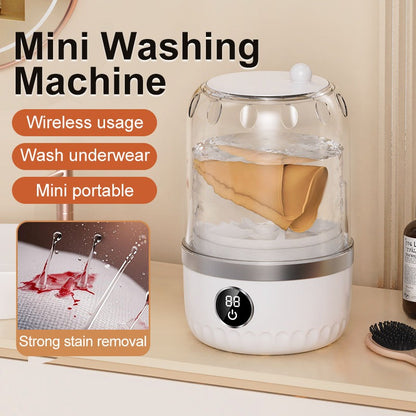 Portable Wireless Mini Washing Machine – All-in-One Top-Loading Laundry Cleaner