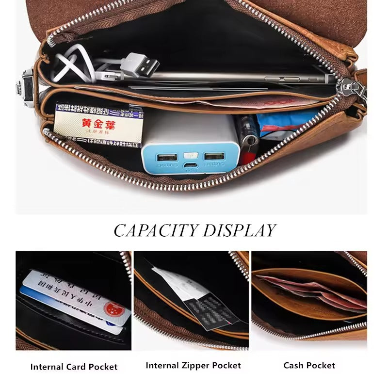 Men’s Genuine Leather Handbag – Stylish, Durable & Everyday Essential