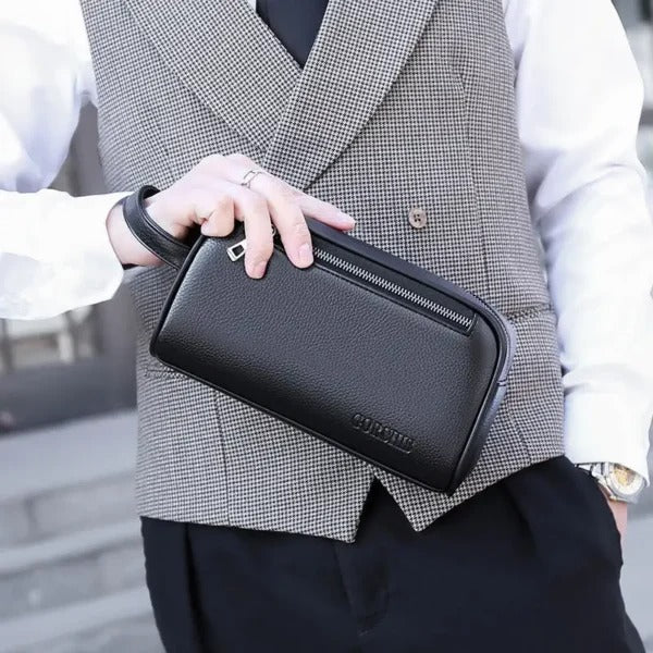 Elegant Men’s Handbag in Genuine Leather – Timeless Style & Daily Function