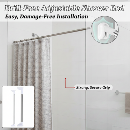 Drill-Free Adjustable Rod – Easy, Damage-Free Installation