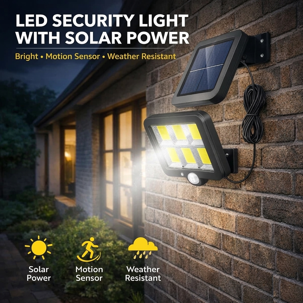 2-in-1 Solar Spotlight – Motion Sensor Outdoor Security Light