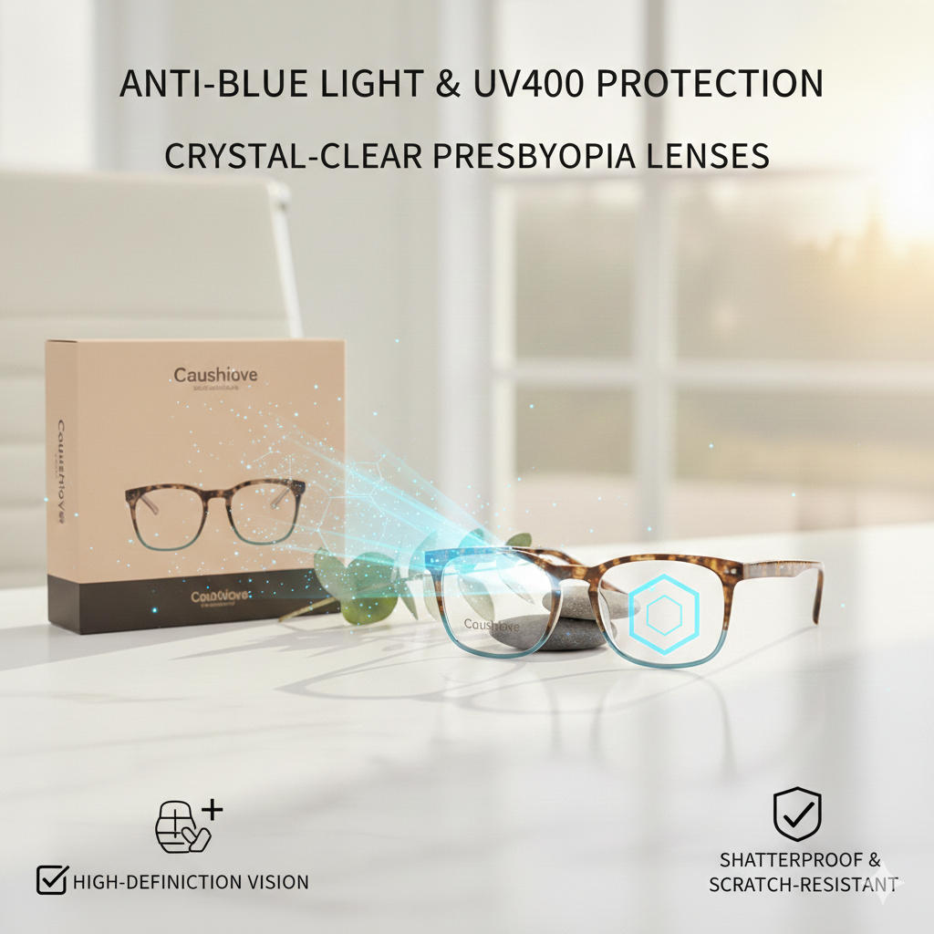 Unisex Leopard Color-Changing Presbyopia Glasses – Anti Blue Light Eyewear