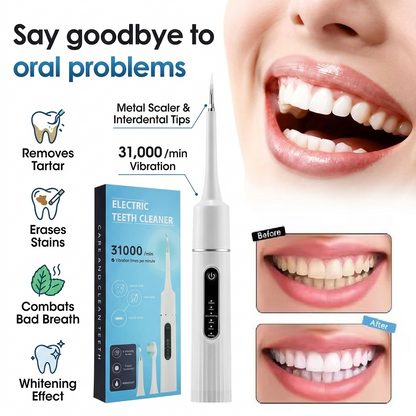 Ultrasonic Tooth Scaler & Electric Toothbrush – 6 Modes with DuPont Brush Head