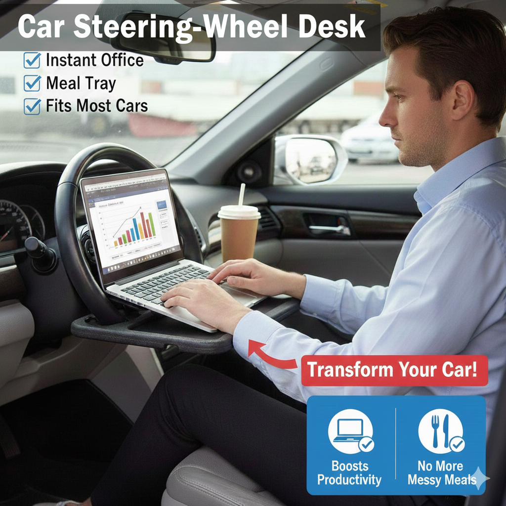 Luxury Car Steering-Wheel Desk