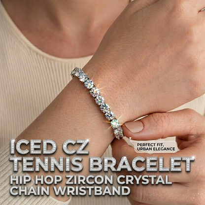Iced Tennis Bracelet – Hip Hop Zircon Crystal Chain Wristband