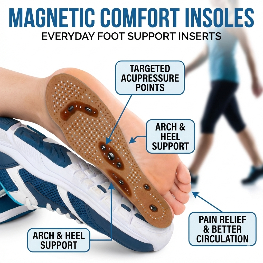 Magnetic Comfort Insoles – Everyday Foot Support Inserts