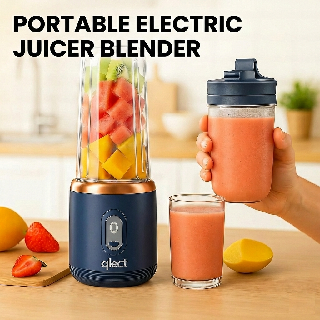 Portable Electric Juicer Blender 400ml – USB Rechargeable Smoothie Cup