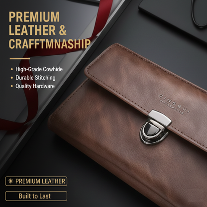 Large Capacity Men’s Zipper Lock Clutch Bag