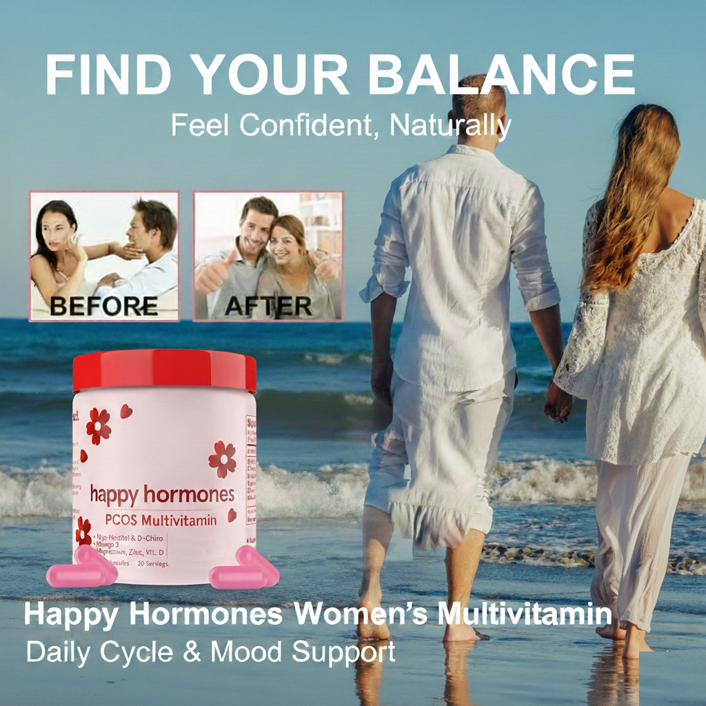 Happy Hormones Women’s PCOS Multivitamin – Daily Cycle & Mood Support