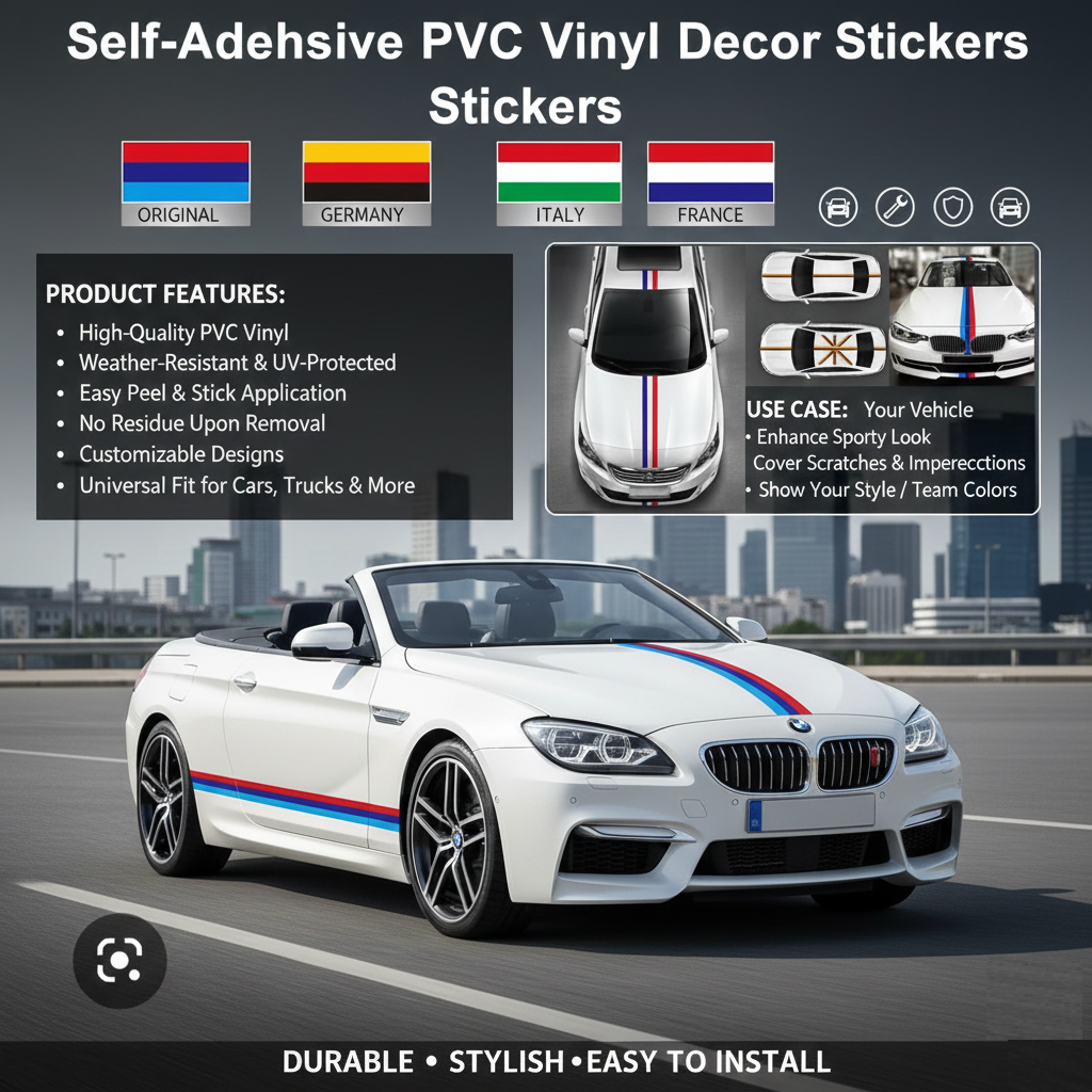 Self-Adhesive PVC Vinyl Car Decor Stickers