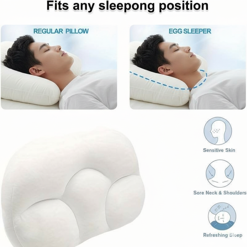 Egg Cloud Pillow – Soft Egg Sleeper Lash & Rest Pillow