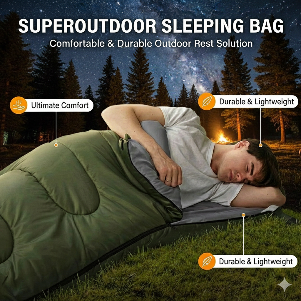SuperOutdoor Sleeping Bag – Comfortable & Durable Outdoor Rest Solution