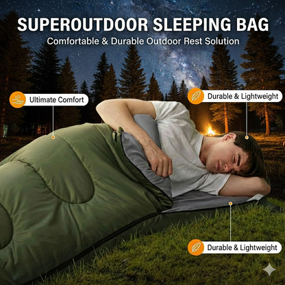 SuperOutdoor Sleeping Bag – Comfortable & Durable Outdoor Rest Solution