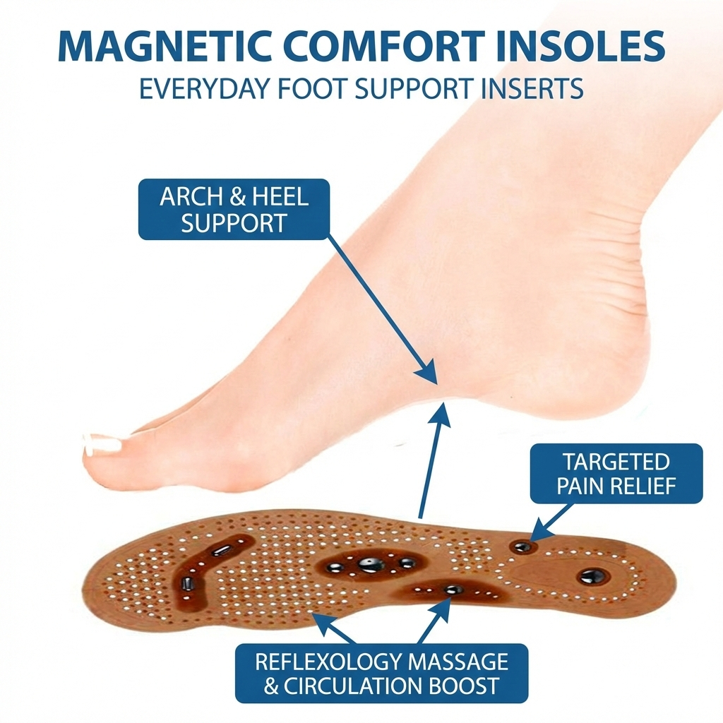 Magnetic Comfort Insoles – Everyday Foot Support Inserts