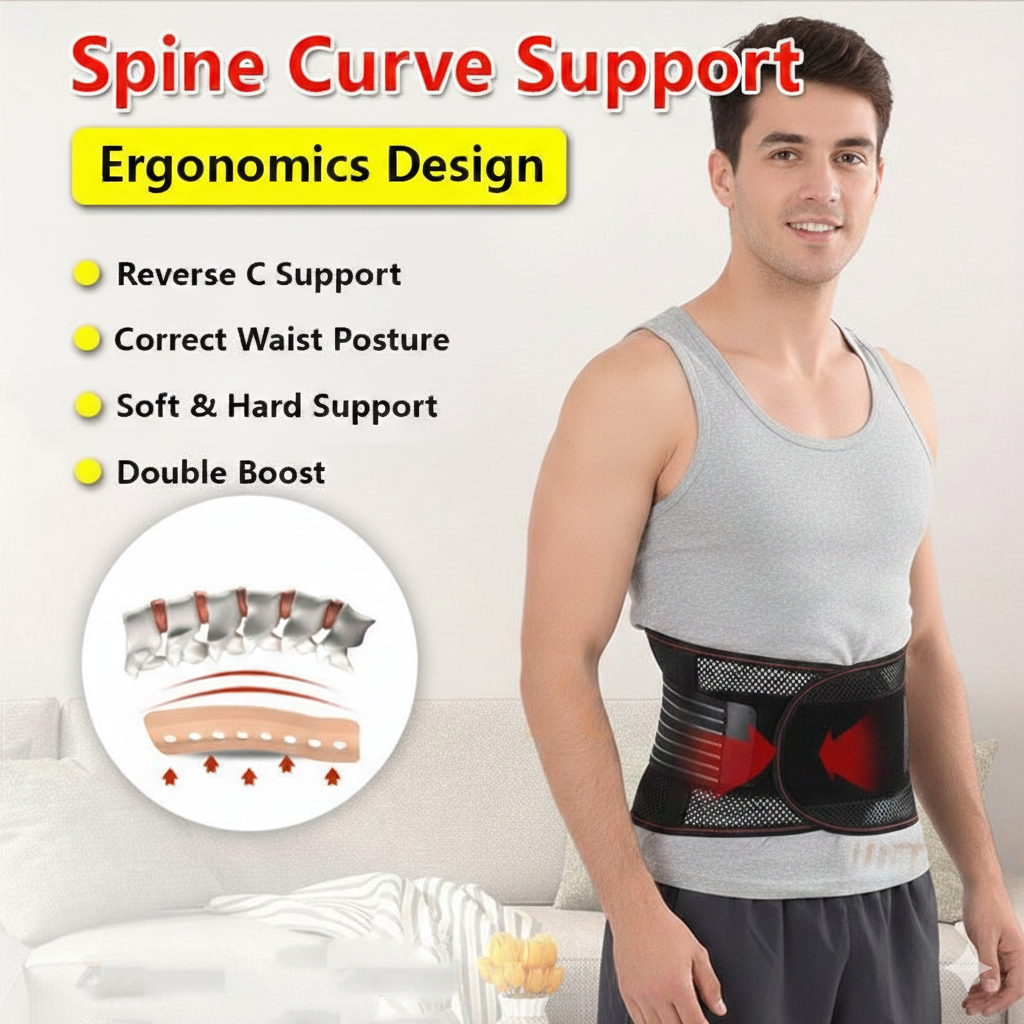 Self Heating Abdominal Belt – Adjustable Waist Protection & Comfort Strap
