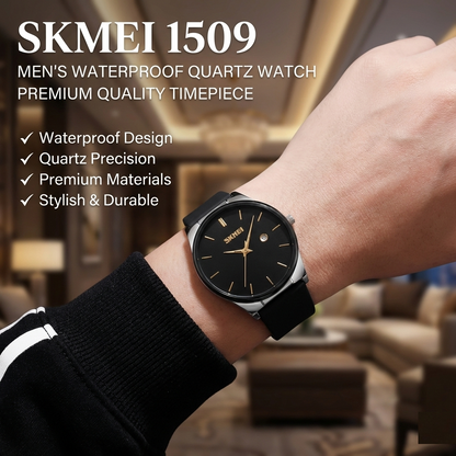 SKMEI 1509 Men’s Waterproof Quartz Watch – Premium Quality Timepiece